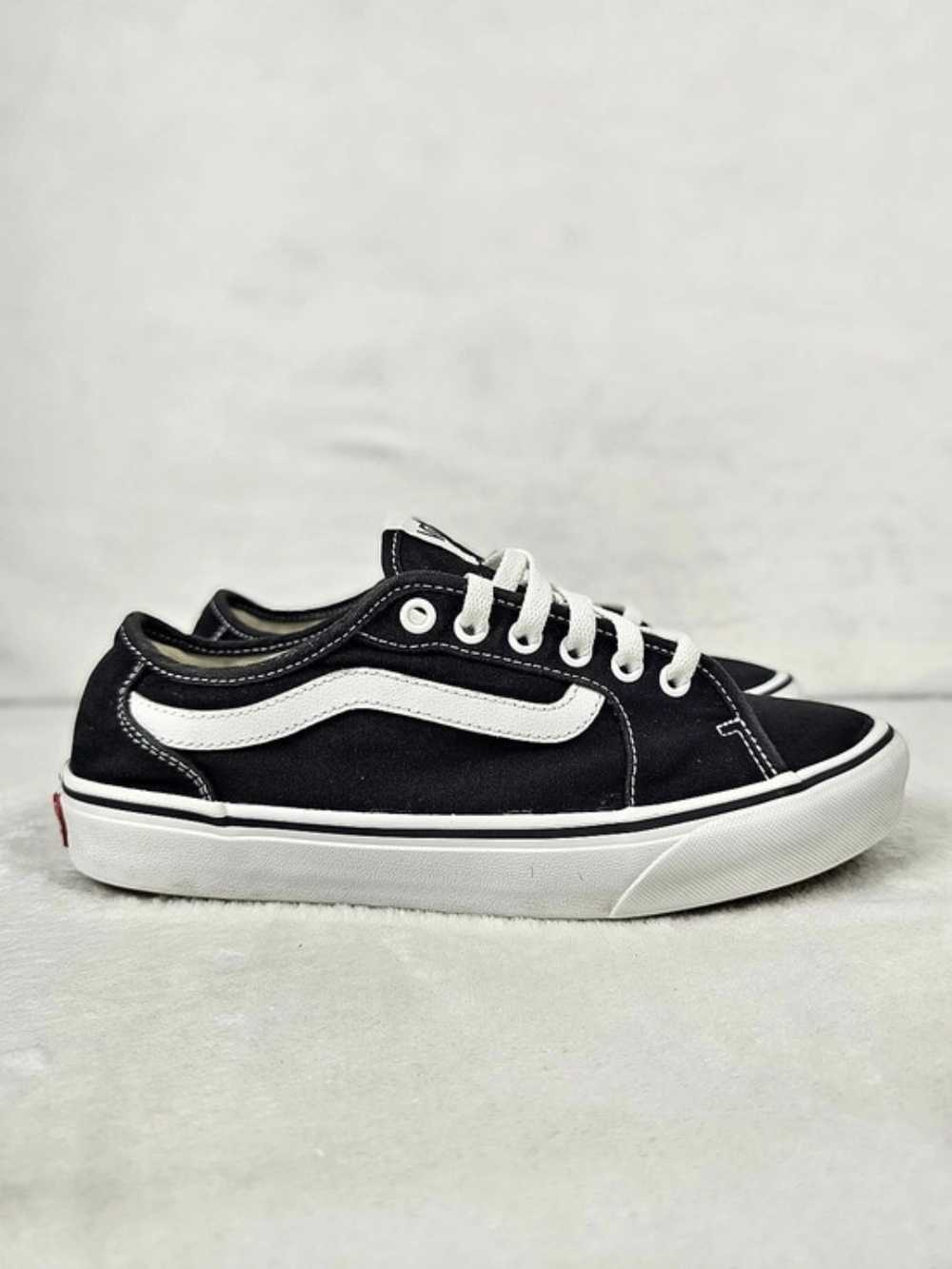 Vans Filmore Decon Black White Canvas Low Top Skate Shoes Sneakers Men 8.5